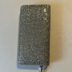 Silver Sparkle zip around wallet